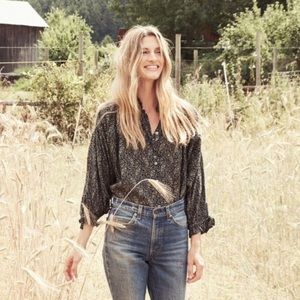 Doen Rose Top Black Prairie Paisley